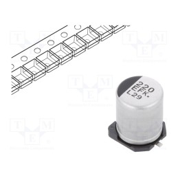 10 pcs x PANASONIC - EEEFK1E221P - Capacitor: electrolytic, low ESR, SMD, 220uF, 25VDC, Ø8x10.2mm