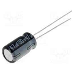 20 pcs x AISHI - EWH1HM470E11OT - Capacitor: electrolytic, THT, 47uF, 50VDC, Ø6x12mm, Pitch: 2.5mm