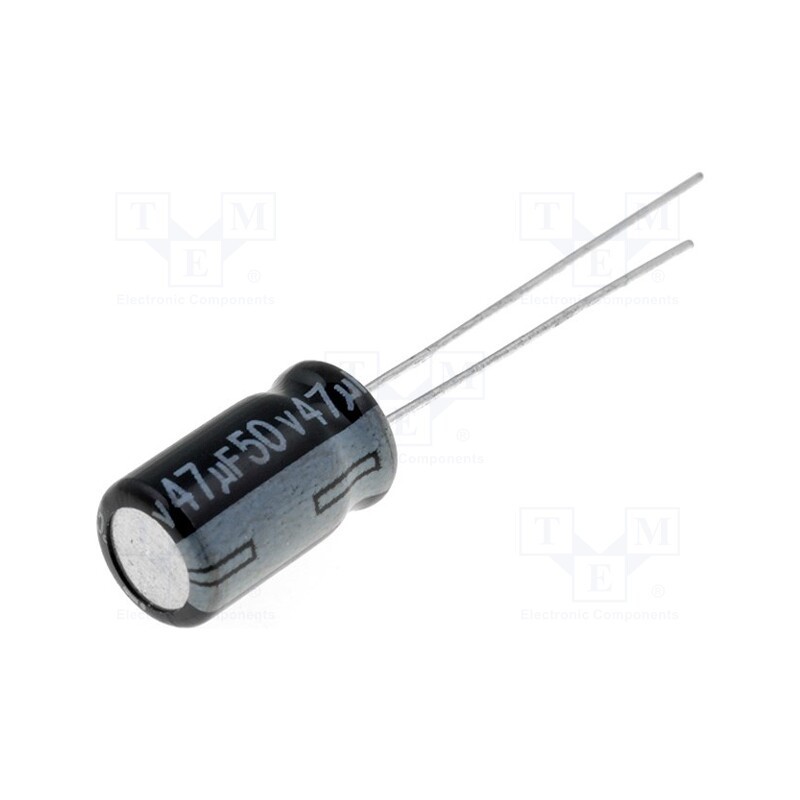 20 pcs x AISHI - EWH1HM470E11OT - Capacitor: electrolytic, THT, 47uF, 50VDC, Ø6x12mm, Pitch: 2.5mm
