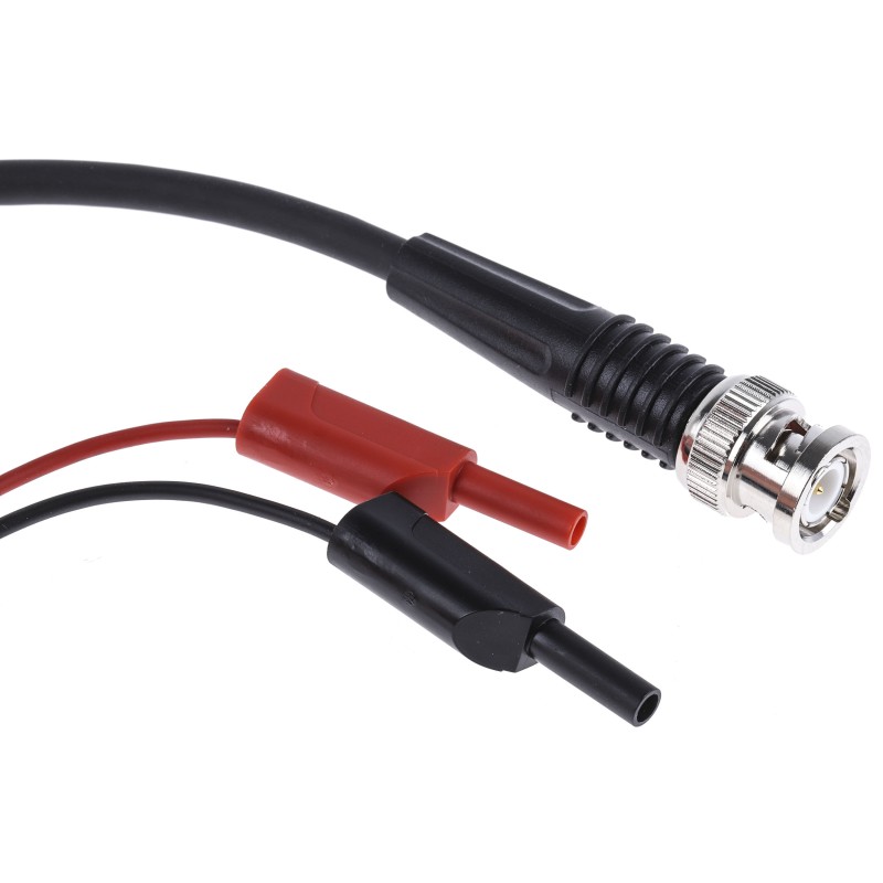 1 pcs - Schutzinger BNC Test Lead, Black, Red, 500mm Lead Length