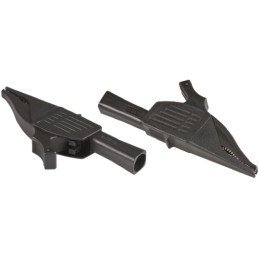 1 pcs - Staubli Crocodile Clip 4 mm Connection, Brass Contact, 19A, Black