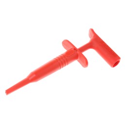 1 pcs - Mueller Electric Red Hook Clip, 15A, 1kV, 4mm Socket