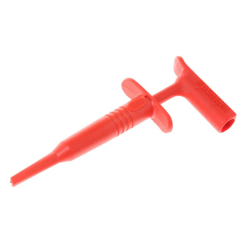 1 pcs - Mueller Electric Red Hook Clip, 15A, 1kV, 4mm Socket