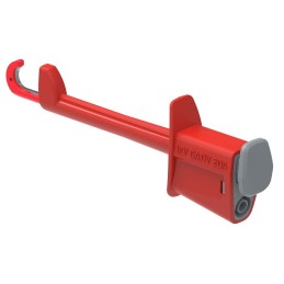 1 pcs - Electro PJP Red Hook Clip with , 20A, 1kV, 4mm Socket