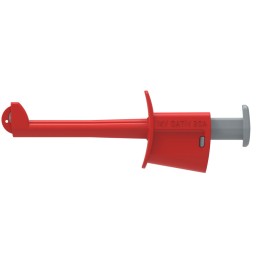 1 pcs - Electro PJP Red Hook Clip with , 20A, 1kV, 4mm Socket