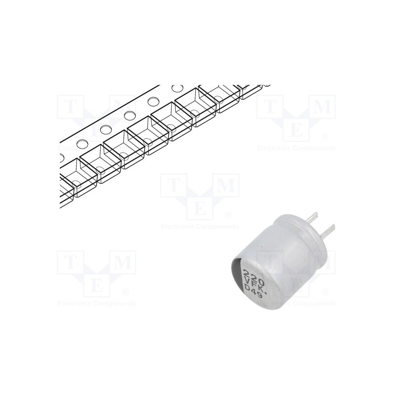 10 pcs x PANASONIC - EEEFK1V221AP - Capacitor: electrolytic, low ESR, SMD, 220uF, 35VDC, Ø8x10.2mm