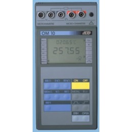 1 pcs - Aoip Instrumentation OM 10 Handheld Ohmmeter, 50000 Ω Max, 0.1 °C, 1 V, 10 μΩ Resolution, 4 Wire