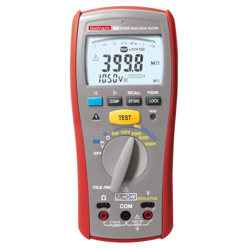 1 pcs - Sefram 9090 Insulation Tester, 50V Min, 1000V Max, CAT IV 600 V