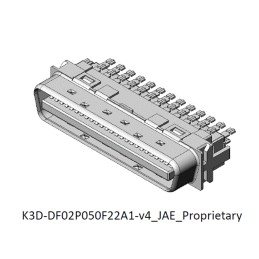 1 pcs - JAE DF02 50 Way Cable Mount D-sub Connector Plug, 1.27mm Pitch