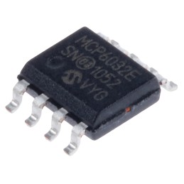 5 pcs - MCP6032-E/SN Microchip, Precision, Op Amp, RRIO, 10kHz 1 kHz, 3 V, 5 V, 8-Pin SOIC