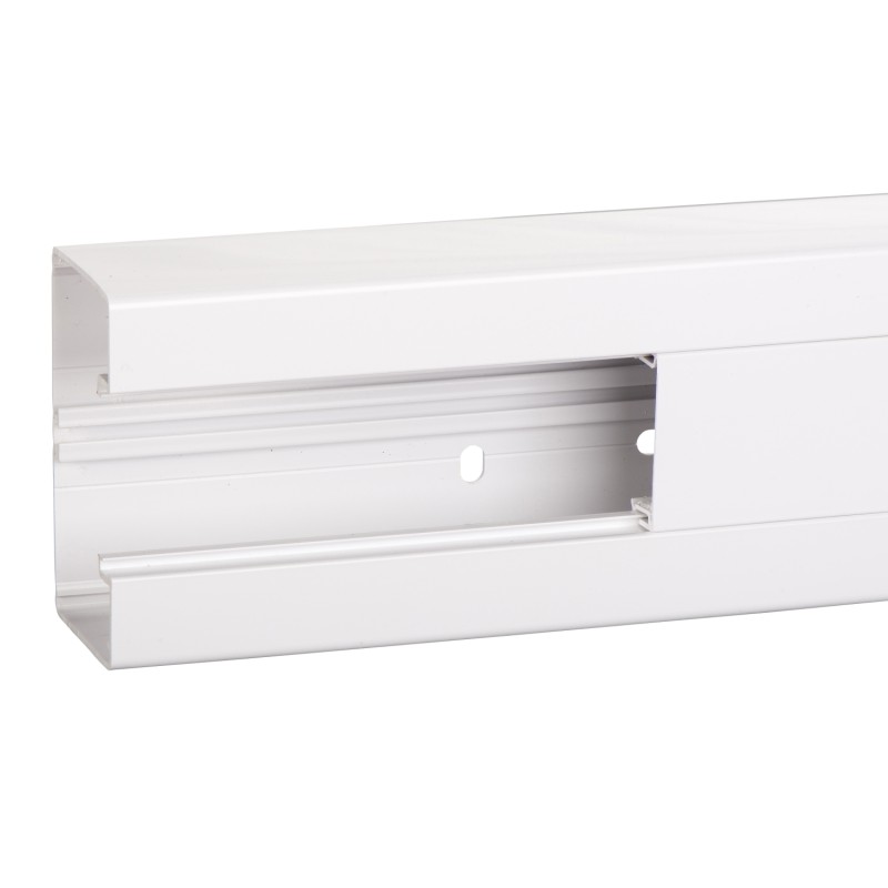 1 pcs - Schneider Electric OptiLine 45 White Cable Trunking - Fixed Slot, W55 mm x D95mm, L2m, PVC