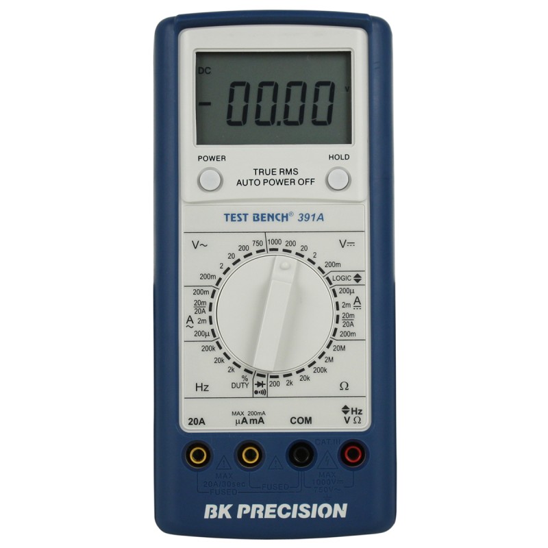 1 pcs - BK Precision BK391A Handheld Digital Multimeter, True RMS, 20A ac Max, 20A dc Max, 750V ac Max
