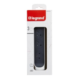 1 pcs - Legrand 3 Socket Type E - French Extension Lead