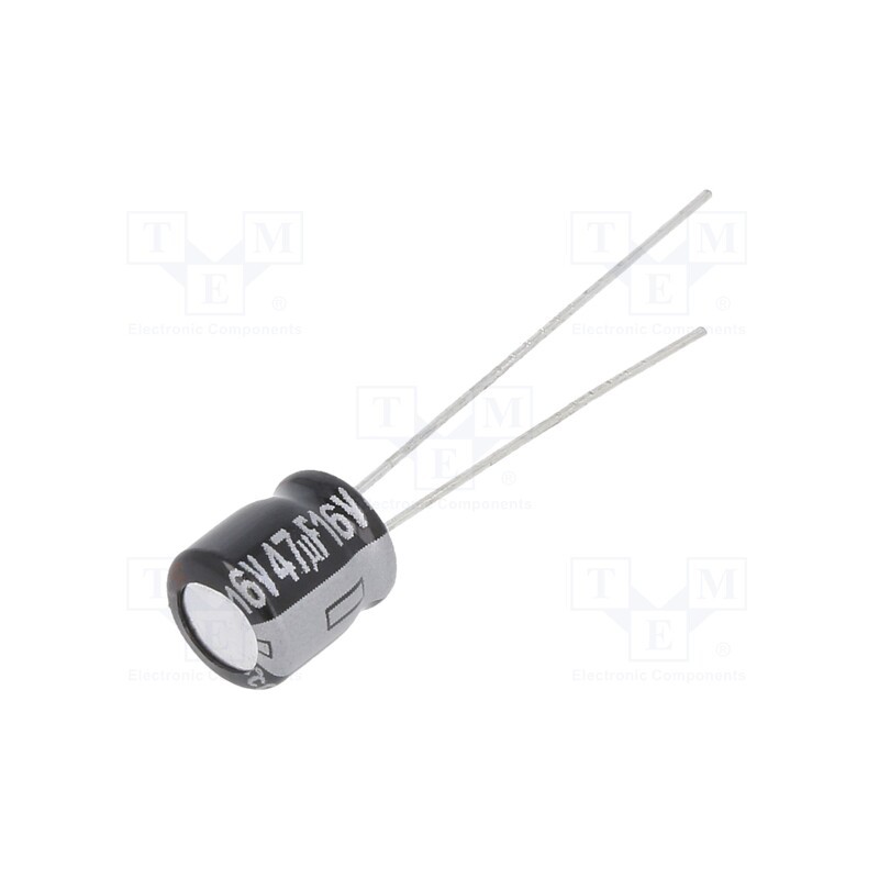 10 pcs x PANASONIC - EEAGA1C470 - Capacitor: electrolytic, THT, 47uF, 16VDC, Ø6.3x7mm, Pitch: 2.5mm