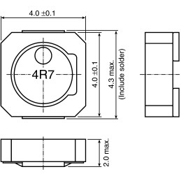 25 pcs - TDK, VLCF, 4020 Shielded Wire-wound SMD Inductor with a Ferrite Core, 2.2 μH ±30% Wire-Wound 2.19A Idc
