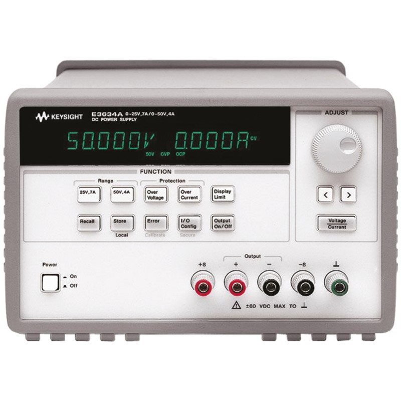 1 pcs - Keysight Technologies E363XA Series Digital Bench Power Supply, 0 - 25V, 4A, 1-Output, 175W - UKAS Calibrated