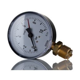 1 pcs - WIKA G 1/2 Analogue Pressure Gauge 16bar Bottom Entry, 9022619, 0bar min., 111.10