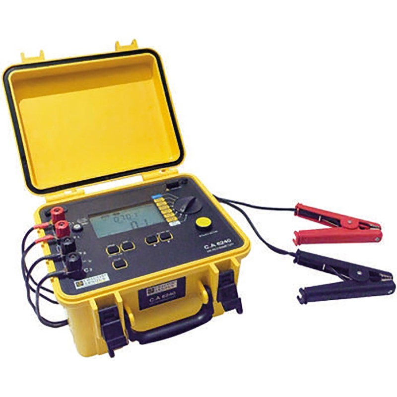 1 pcs - Chauvin Arnoux CA 6240 Ohmmeter, 399 Ω Max, 1μΩ Resolution, 4 Wire - RS Calibrated