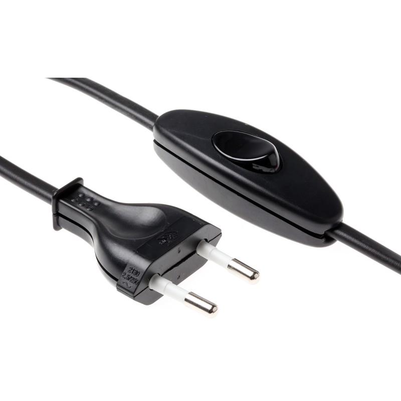 1 pcs - Orbitec Straight IEC C7 Plug to Unterminated Power Cord, 2m