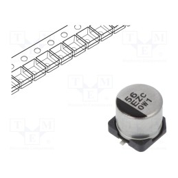 10 pcs x PANASONIC - EEHZC1E560P - Capacitor: hybrid, 56uF, 25VDC, ESR: 50mΩ, ZC, SMD, ±20%, -55÷125°C