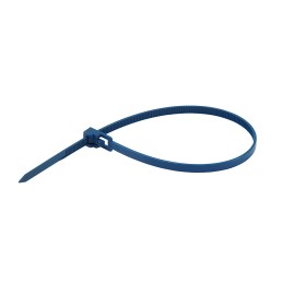 100 pcs - RS PRO Cable Tie, Releasable, 250mm x 4.5 mm, Blue Metal Detectable, Pk-100
