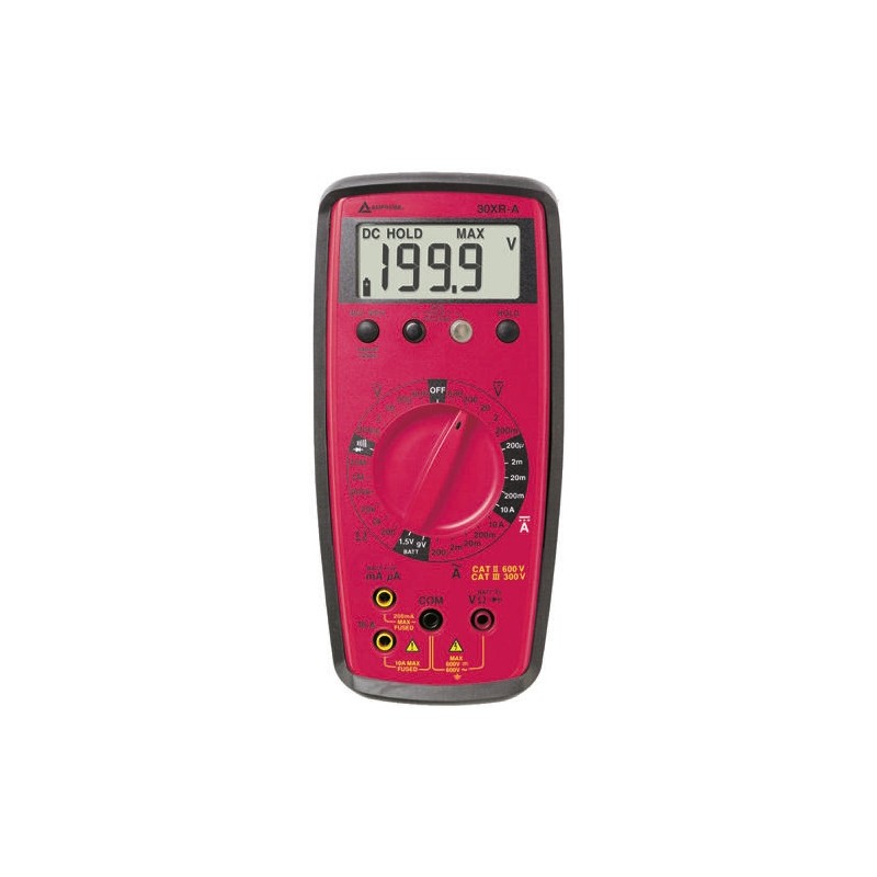 1 pcs - Amprobe 30XR-A Handheld Digital Multimeter, 10A ac Max, 10A dc Max, 600V ac Max - UKAS Calibrated