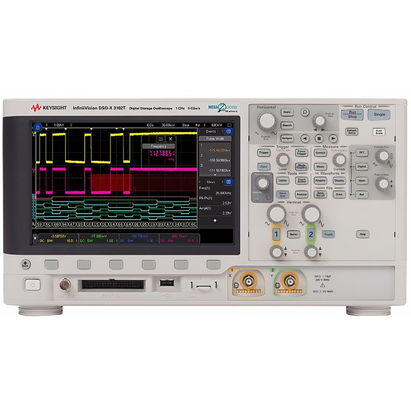 1 pcs - Keysight Technologies MSOX3104T InfiniiVision 3000T X Series Digital Bench Oscilloscope, 4 Analogue Channels, 1GHz, 16