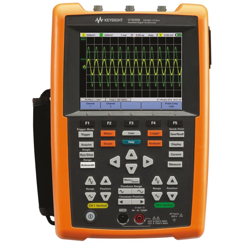 1 pcs - Keysight Technologies U1620A U1600 Series Digital Handheld Oscilloscope, 2 Analogue Channels, 200MHz - UKAS Calibrated