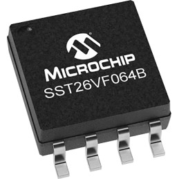 5 pcs - Microchip 64Mbit SPI Flash Memory 8-Pin SOIJ, SST26VF064BT-104I/SM