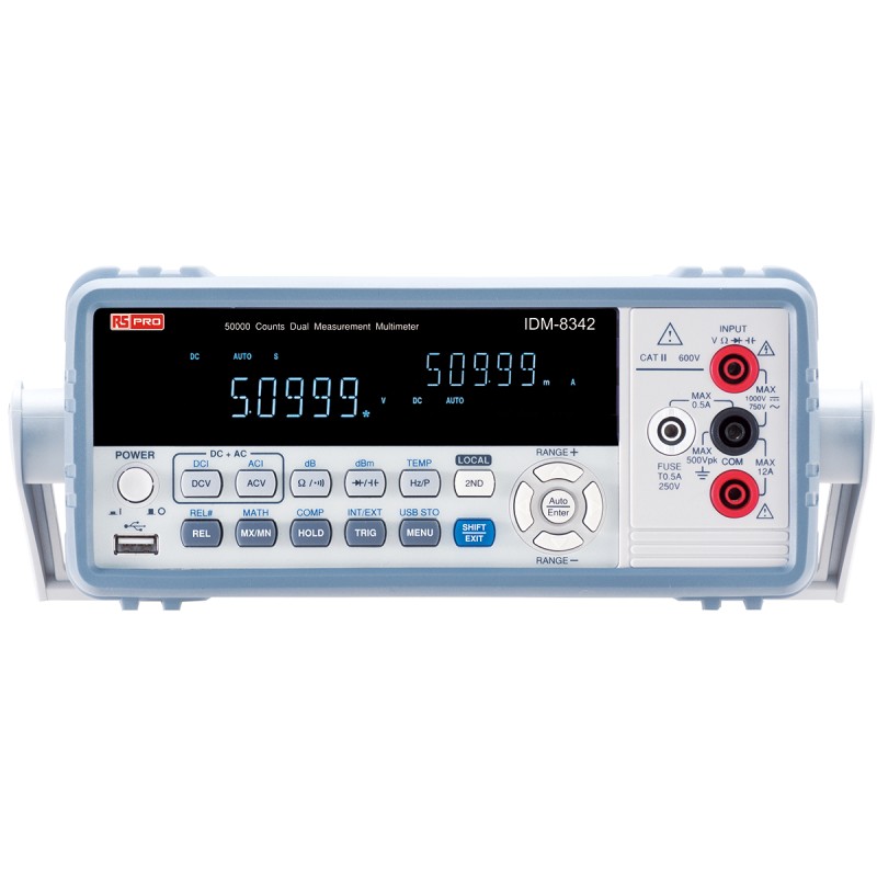 1 pcs - RS PRO IDM8342 with GPIB Bench Digital Multimeter, True RMS, 10A ac Max, 10A dc Max, 750V ac Max