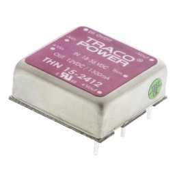 1 Tube of 10 - TRACOPOWER THN 15 DC-DC Converter, 12V dc/ 1.3A Output, 18 - 36 V dc Input, 15W, Through Hole, +85°C Max Temp