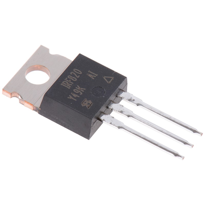 25 pcs - N-Channel MOSFET, 2.5 A, 500 V, 3-Pin TO-220AB Vishay IRF820PBF