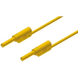 1 pcs - Hirschmann Test & Measurement 2 mm Connector Test Lead, 10A, 1000V ac/dc, Yellow, 500mm Lead Length