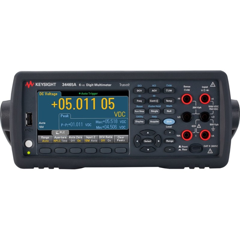 1 pcs - Keysight Technologies 34465A Bench Digital Multimeter, True RMS, 10A ac Max, 10A dc Max, 1000V ac Max - RS Calibrated