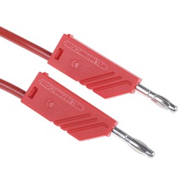 1 pcs - Hirschmann Test & Measurement, 16A, 30 V ac, 60V dc, Red, 1.5m Lead Length