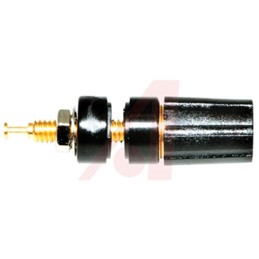 1 pcs - Mueller Electric 15A, Red Binding Post With Tellurium Copper Contacts and Gold Plated - 9.53mm Hole Diameter
