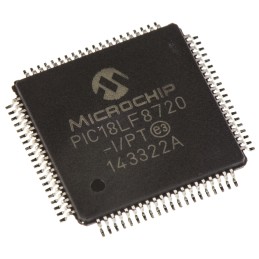 1 pcs - Microchip PIC18LF8720-I/PT, 8bit PIC Microcontroller, PIC18F, 25MHz, 1.024 kB, 128 kB Flash, 80-Pin TQFP