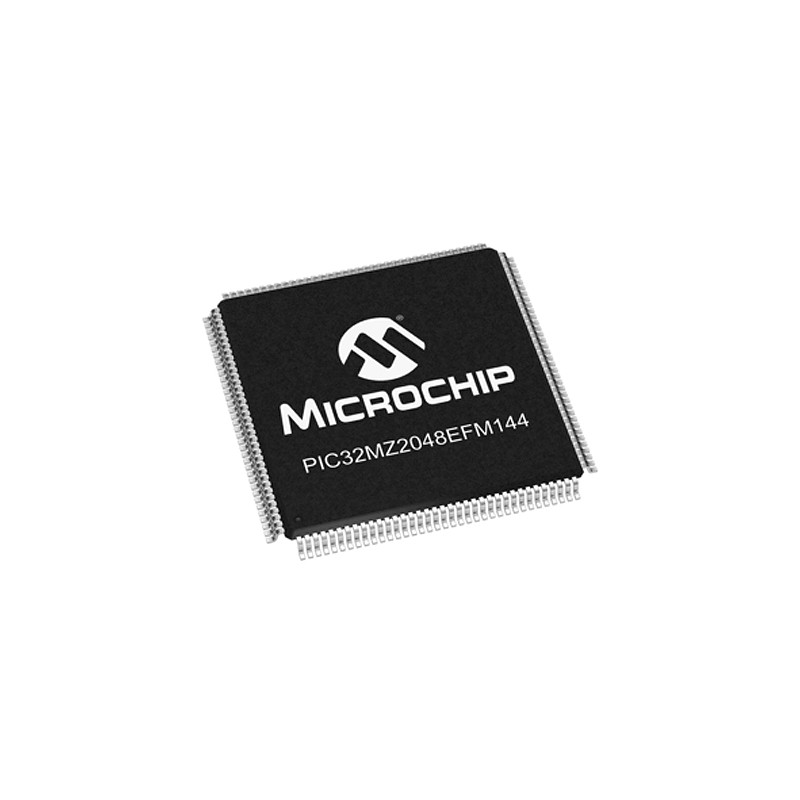 25 pcs - Microchip PIC32MZ2048EFM144-I/PH, 32bit MIPS® MicroAptiv™ Microcontroller, PIC32MZ, 200MHz, 160 (Boot Flash) kB, 2.048