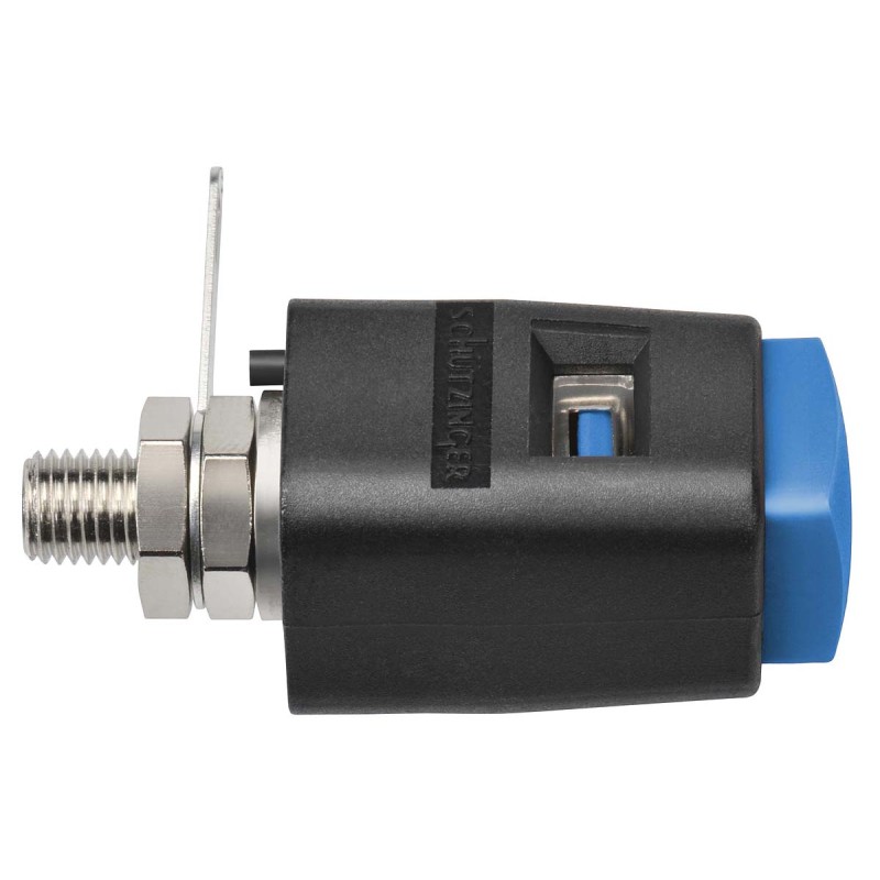 1 pcs - Schutzinger 6.2mm Blue Terminal Post, 33V dc, 16A, M6 Thread