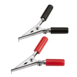 1 pcs - SAM Crocodile Clip 4 mm Connection, 10A, Red