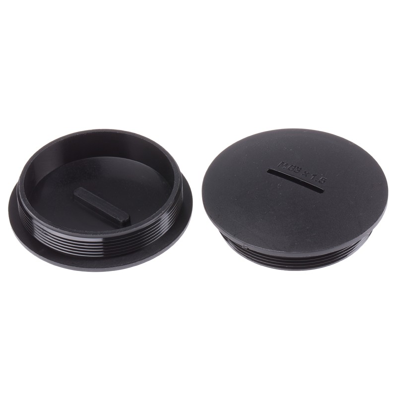 10 pcs - RS PRO Blanking Plug, M63, 62.4mm Hole Diameter, Nylon 66, 69.3mm Diameter, Threaded