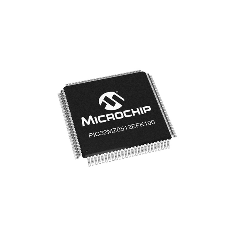 25 pcs - Microchip PIC32MZ0512EFK100-I/PT, 32bit MIPS® MicroAptiv™ Microcontroller, PIC32MZ, 200MHz, 160 (Boot Flash) kB, 512