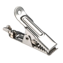 1 pcs - RS PRO Crocodile Clip Crocodile Clip Connection, Nickel-Plated Steel Contact, 25A, Silver