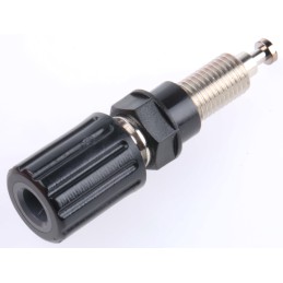 1 pcs - Schutzinger 36A, Black Binding Post With Brass Contacts and Nickel Plated