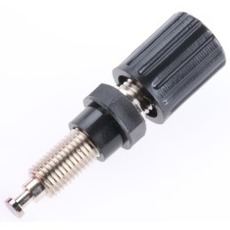 1 pcs - Schutzinger 36A, Black Binding Post With Brass Contacts and Nickel Plated