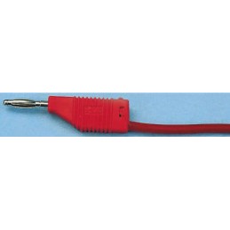 1 pcs - Staubli 2 mm Connector Test Lead, 10A, 30 V ac, 60V dc, Red, 1m Lead Length
