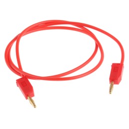 1 pcs - Staubli 2 mm Connector Test Lead, 10A, 30 V ac, 60V dc, Red, 500mm Lead Length