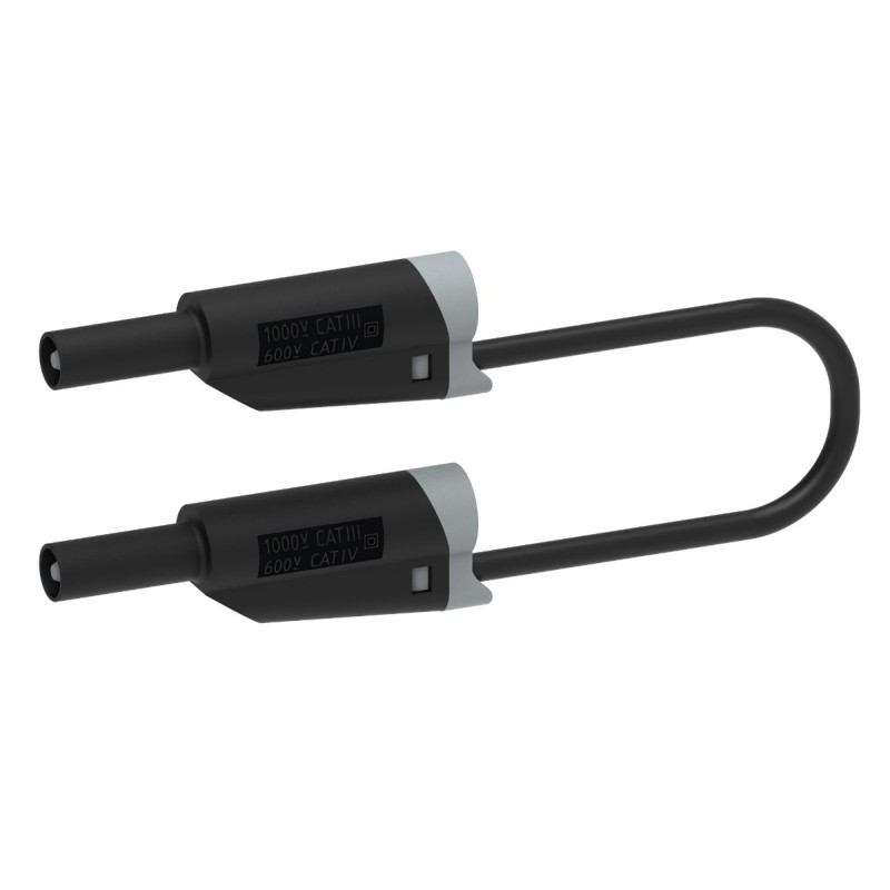 1 pcs - Electro PJP Test lead, 36A, 600V, Black, 200cm Lead Length