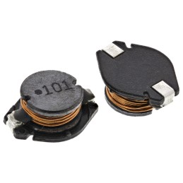 10 pcs - Wurth, WE-PD4 Unshielded Wire-wound SMD Inductor with a Ferrite Core, 100 μH ±10% Wire-Wound 1.4A Idc