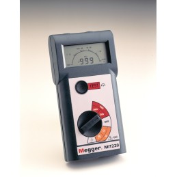 1 pcs - Megger MIT220 Insulation & Continuity Tester, 250V dc Min, 500V dc Max, 999MΩ Max, CAT III 300V - RS Calibration